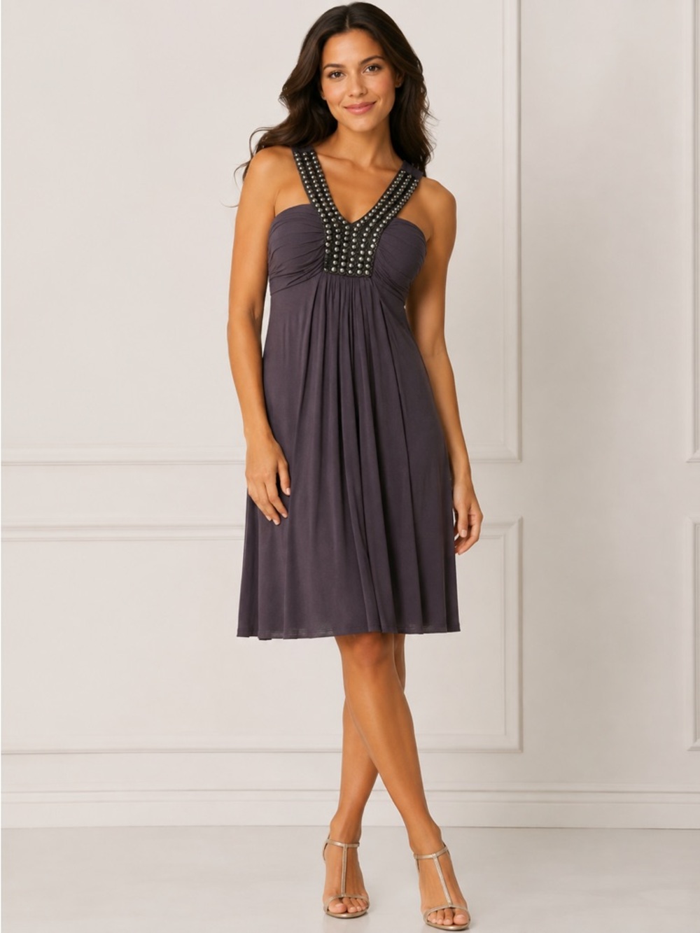 Party dress with beaded jewels medium